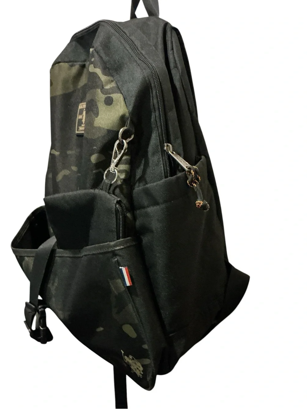 US Polo Assn.Green Camouflaged Backpack